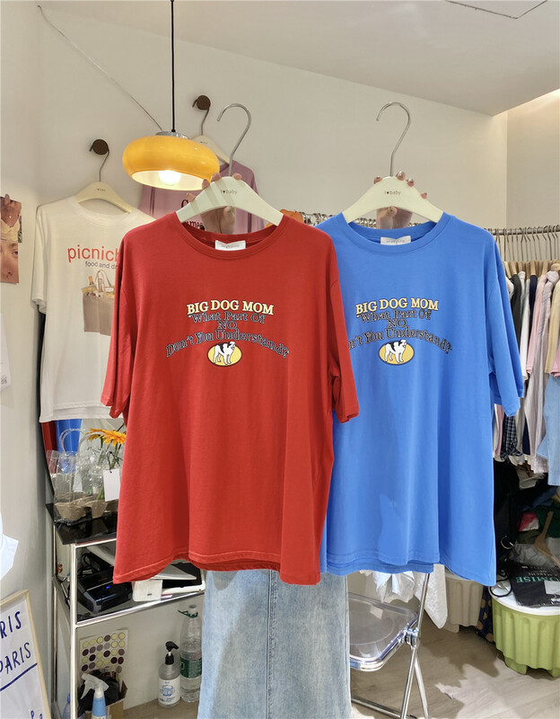 [we are young] Korean cartoon print versatile short sleeve T-shirt 102# zxx