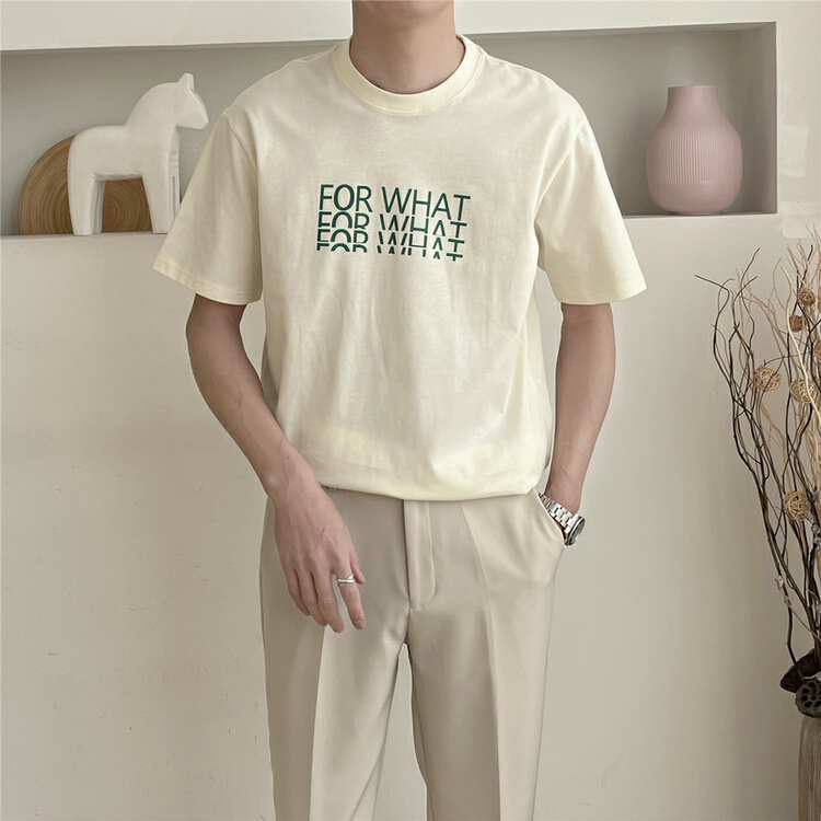 [Macallan] crew neck lettered short sleeve T-shirt 211# ZZL