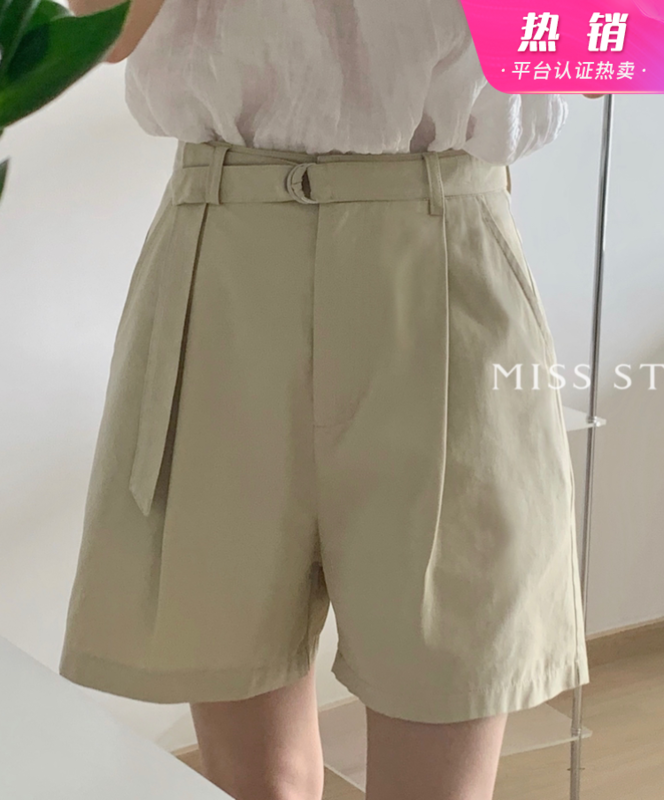 [miss miss miss home] slim high waist comfortable casual shorts w123# zjy