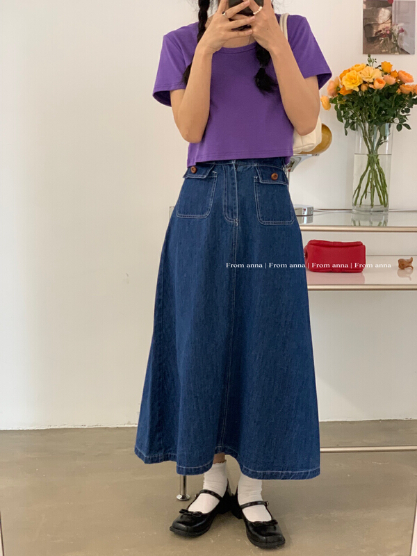 New in early summer! [from Anna] Korean Vintage denim skirt 6150# LSW