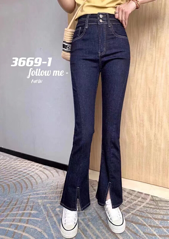 [JFT] Korean fashion high-grade sense wash color flare jeans jft3669-1# CLS