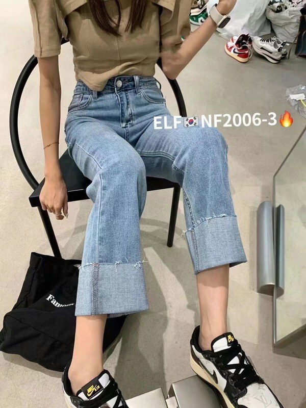 [x2 square] Korean straight comfortable jeans nf2006-3# ll
