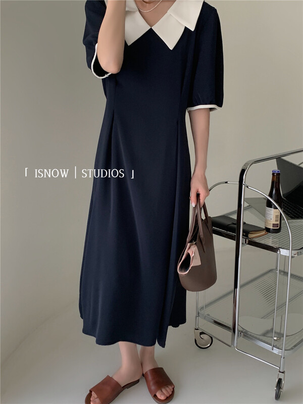 goods in stock! [I snow] French temperament waist length dress 212327# WPL