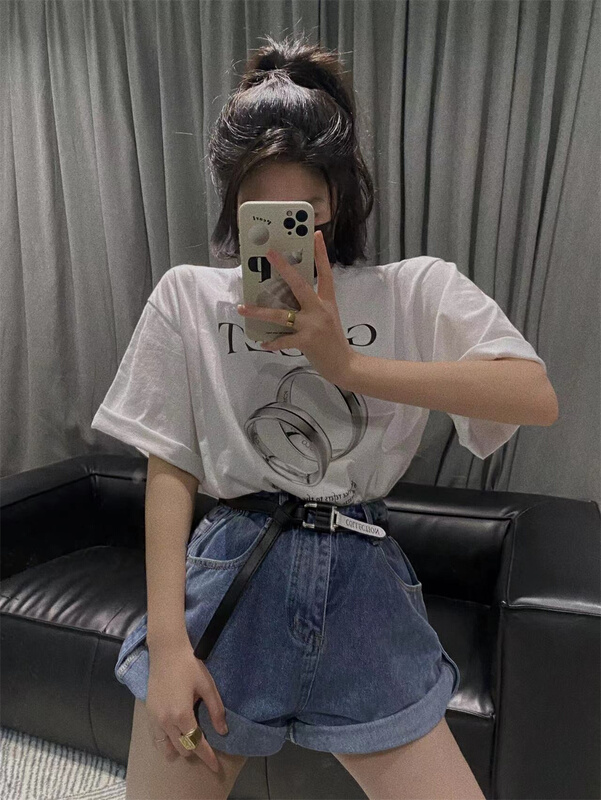 New in early summer! [Wu / u] print fashion versatile short sleeve T-shirt ys1-509# LSL
