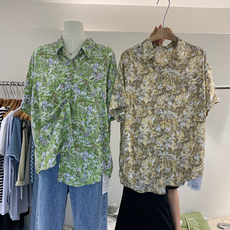 goods in stock! New in early summer! [Boran] Vintage flower fashion shirt 22b7163# LSW