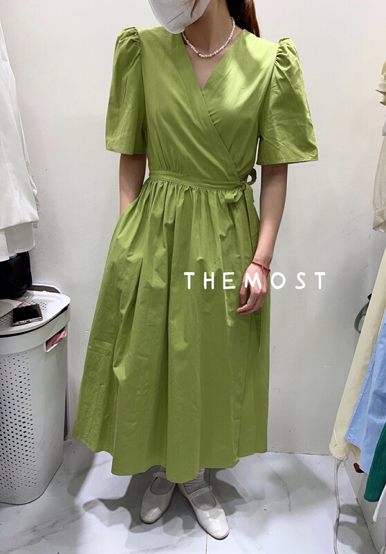 goods in stock! New in early summer! [the most] V-neck versatile lace up dress 8828# HBx