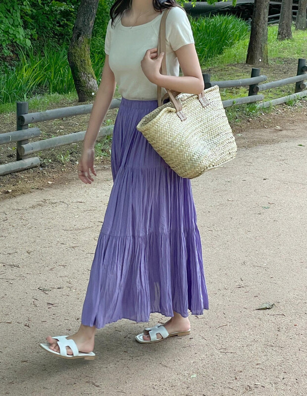 [acme group] Korean version elastic waist super fairy versatile high waist skirt ys1-1532# CLS