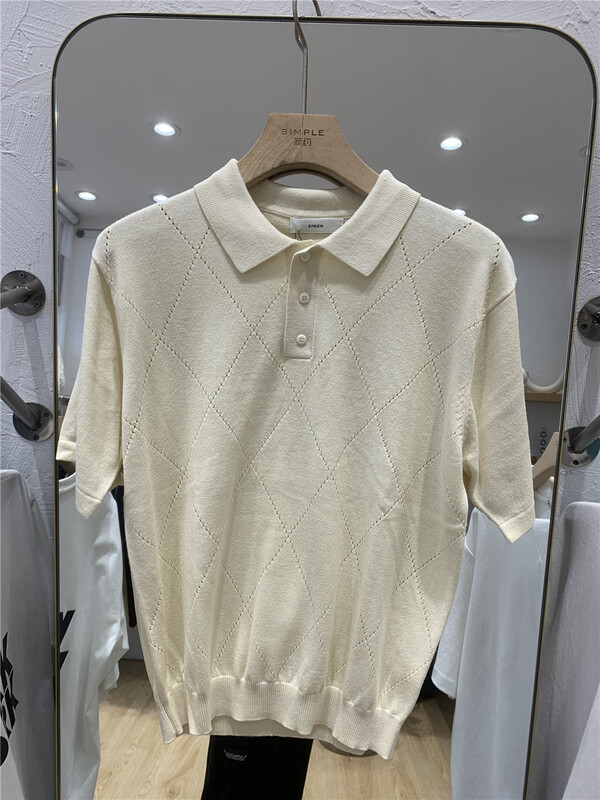 New year in early spring! [simple] simple solid color Pullover Polo n36# ZZL