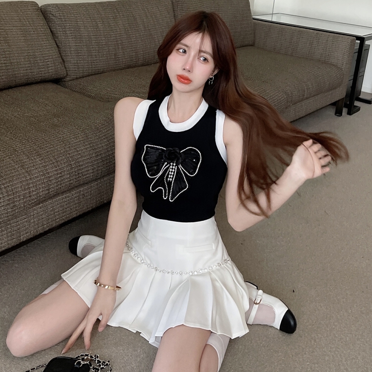 [pan] bow tie fashion versatile vest / suspender (with Brooch) ys1-00487# PCZ