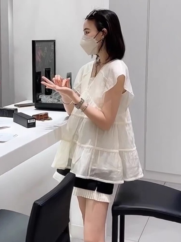 [dodo] V-neck sleeveless fashion shirt 0373# LSL