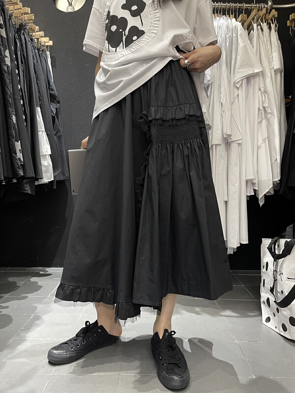 [size] ear edge yarn matching pleated skirt 3280# LSW