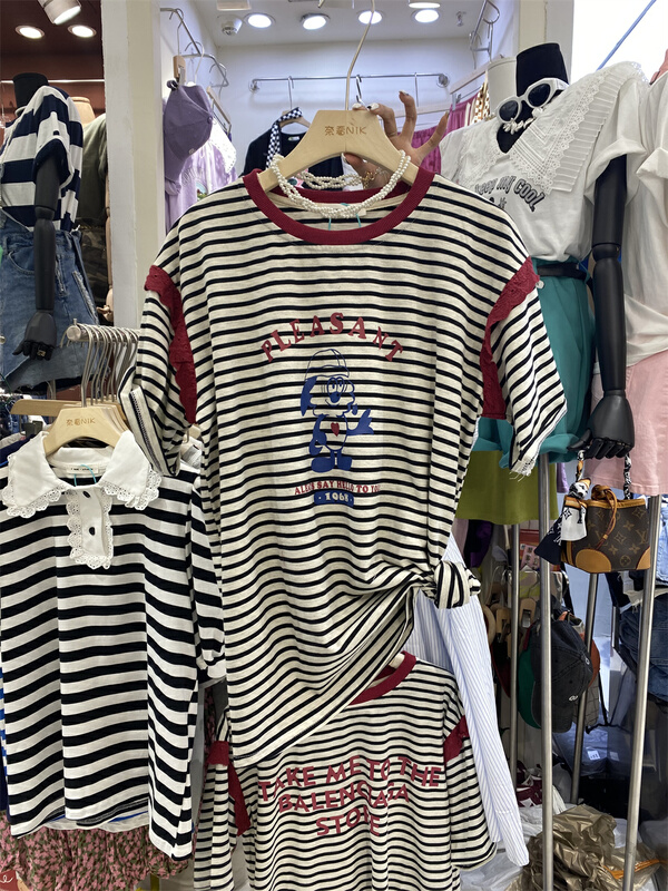 New in early summer! [Naikan Nik] Korean versatile Cartoon Bear short sleeve T-shirt 9527# lwy
