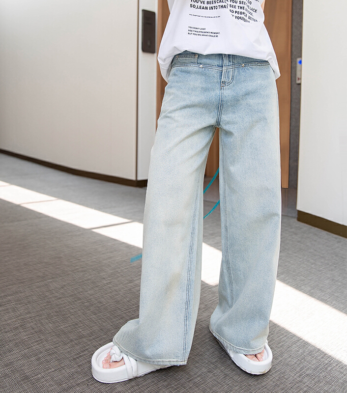 [myallin] high waist loose wide leg gradient jeans 60012# ozq
