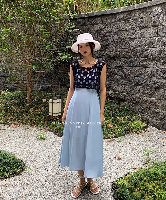 [neihe] simple and fashionable Vest + loose and versatile dress set 11537# zxx