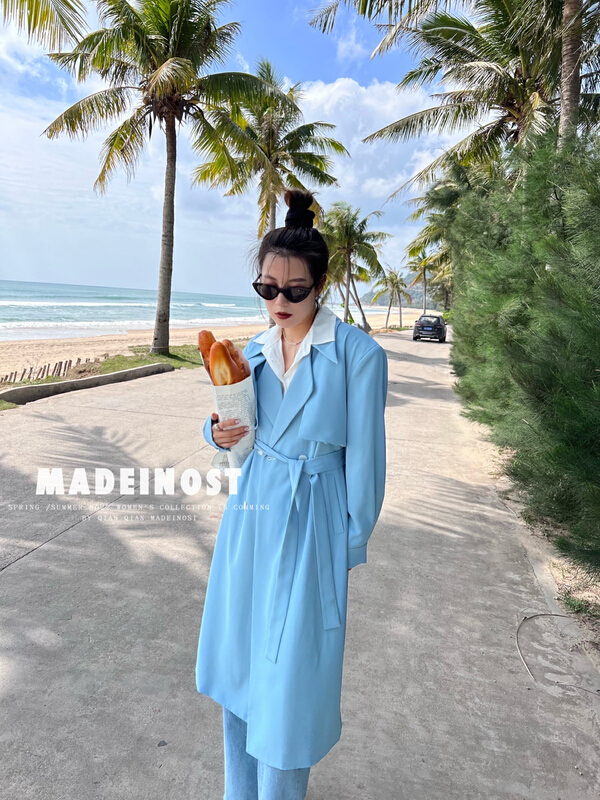 goods in stock! New year in early spring! [OSHA madeinost] advanced silhouette shoulder pad long suit windbreaker 86079# ll