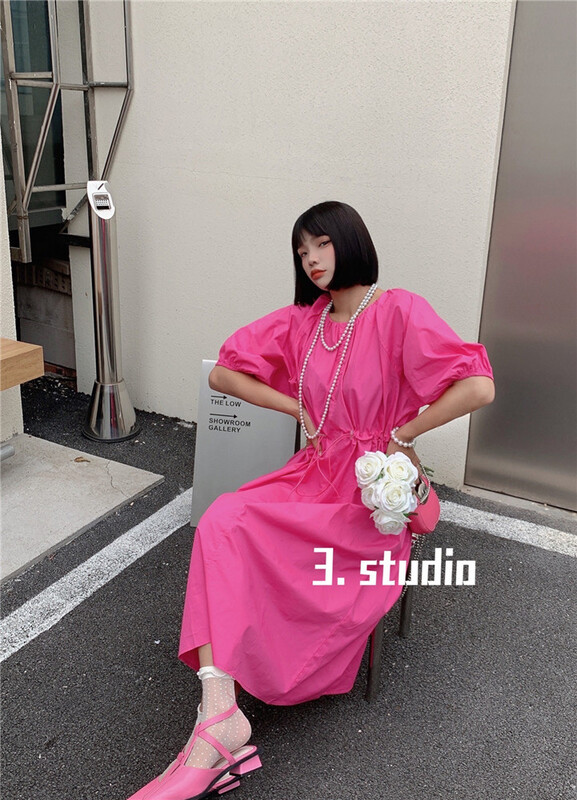 [3. Studio] lady's gentle, simple and generous dress 22128# XYY