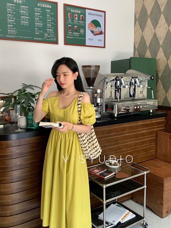 [from. V] Korean fashion hollow waist dress 8819# ll