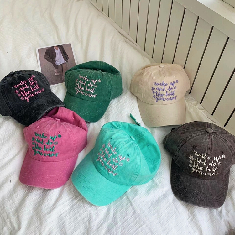 [inside] Korean ins retro soft top letter embroidery fashion versatile baseball hat m82232# zxl