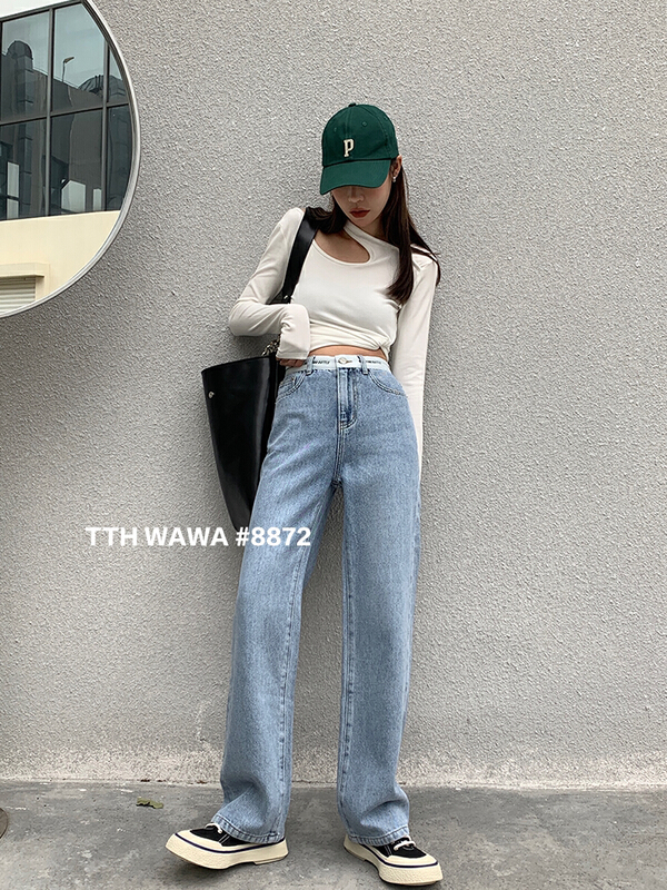 New year in early spring! [Wawa] Korean versatile drop jeans 08872# CJJ