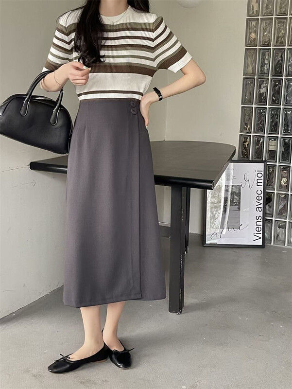 Live 69! 【E】 Temperament slit suit skirt 021# XYY
