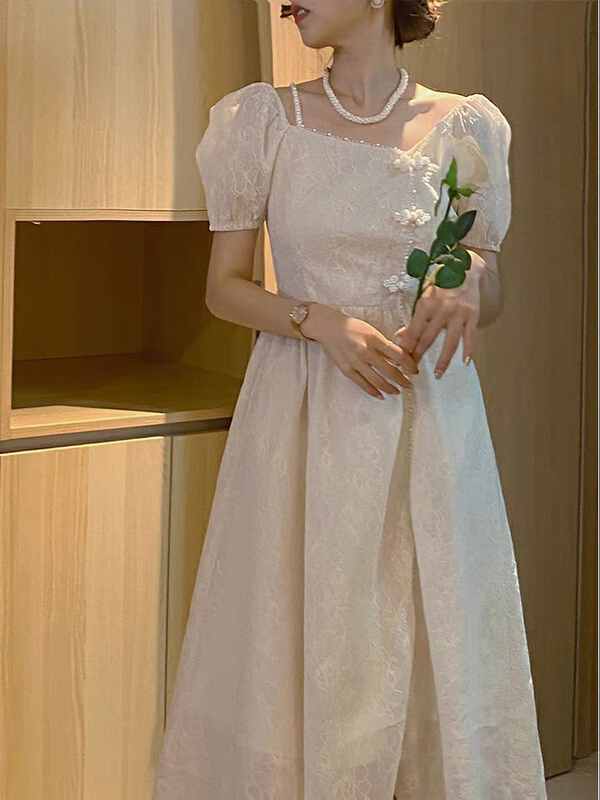 [L.L studio] 2022 new French retro gentle dress 7346# PCZ