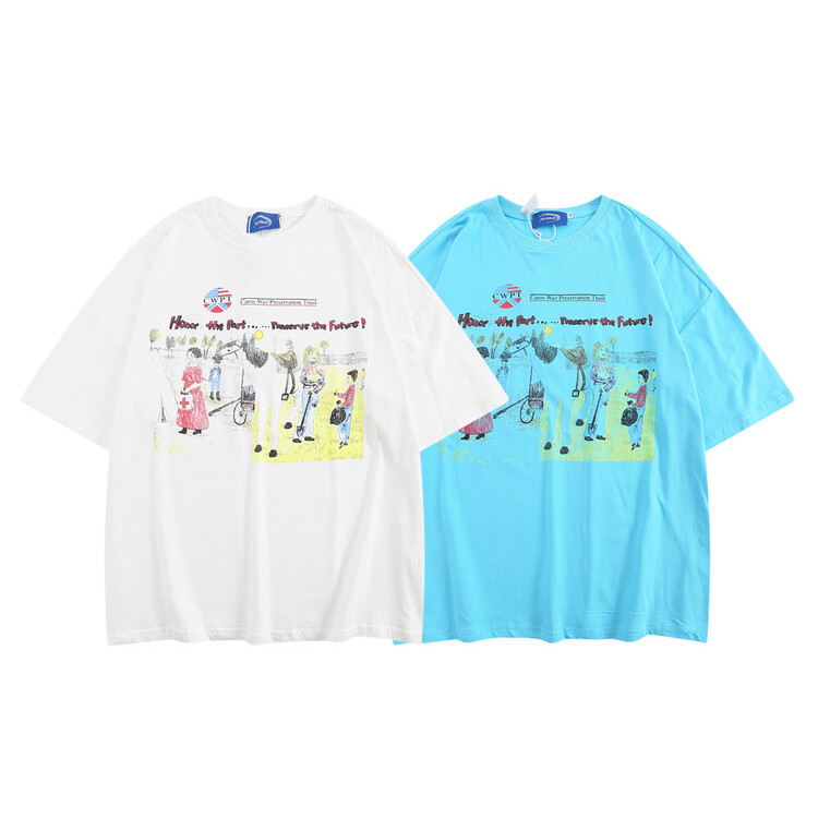[INS error] graphic printing comfortable Korean Short Sleeve T-shirt t2511# hyy