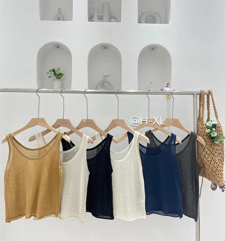 New in early summer! [h-xl] simple and versatile solid round neck vest / sling m3027# XYY