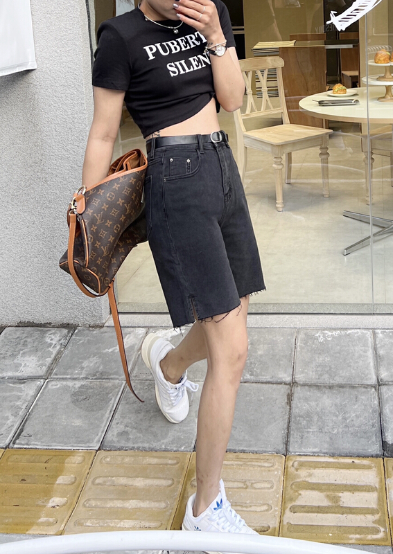 goods in stock! New year in early spring! [hakie] casual slit elastic loose jeans (without belt) ys1-9898# ozq
