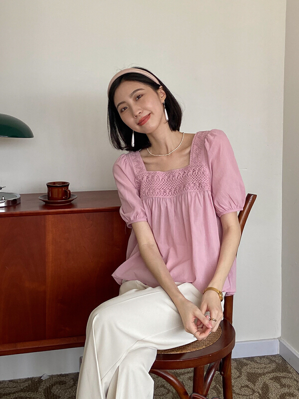[st] simple and versatile square shirt 5197# XJ