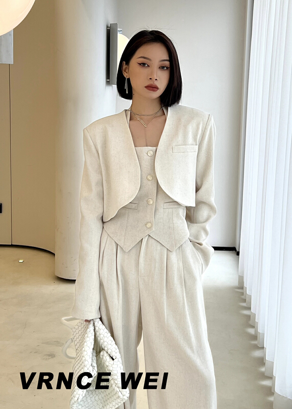[Vince] high class brand minimalist and versatile short coat 5006ac# jhy