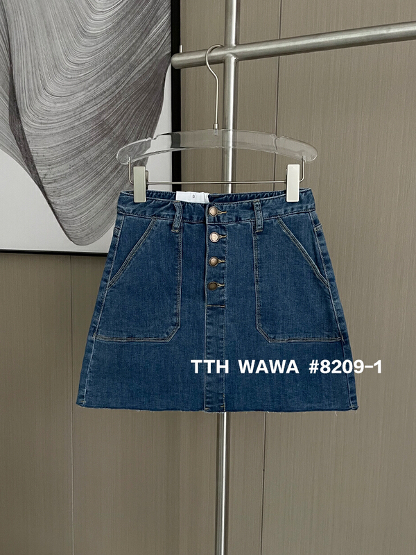 Original price 100.39! [Wawa] Korean high waist slim skirt 08209-1# ozq
