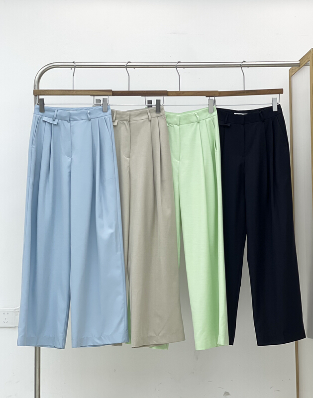 goods in stock! New year in early spring! [trust me] simple and versatile solid color trousers (including 10% wool) 67380# jhy