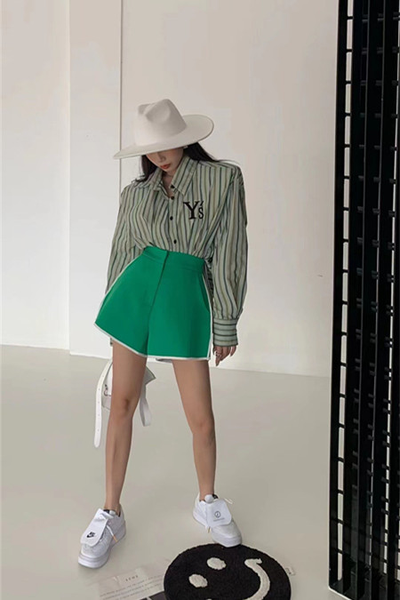 goods in stock! New year in early spring! [INSS] color blocking fashion, slim and foreign style casual shorts 90172# LSL