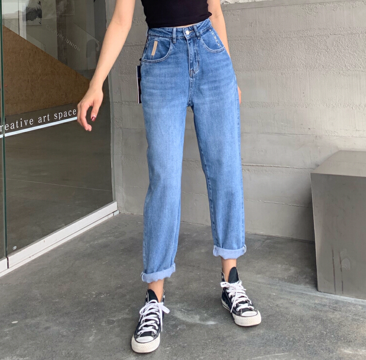 Original price 133.60! New year in early spring! [1980] high waist slim fit super close crotch small Harlan comfortable jeans 2c65091# zyh