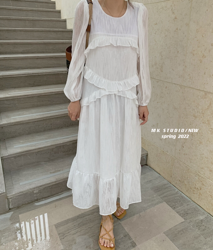 [MK] Xianqi fungus edge versatile dress 3057# hjy