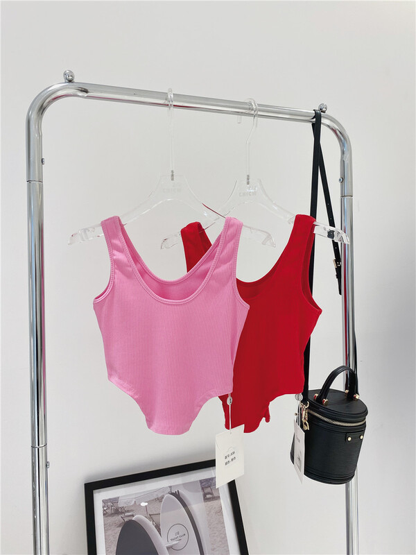 New in early summer! [2 / 2chicw] Korean simple irregular clear color vest / sling ys1-838# PCZ