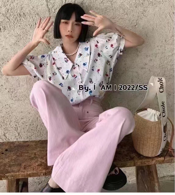 [lidada] Vintage flower short sleeve shirt 2930# HBx