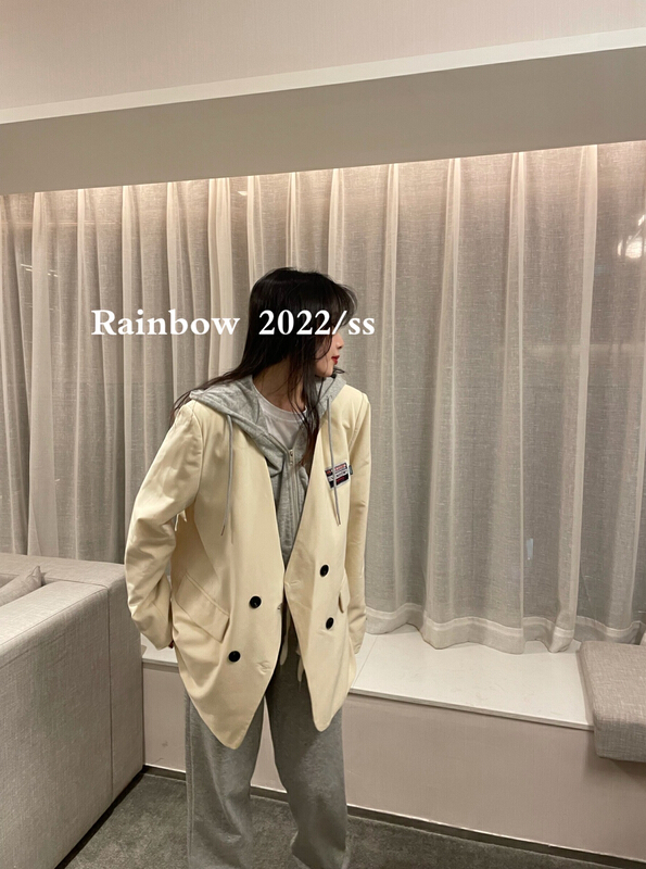 New year in early spring! [rainbow] Korean version of versatile fashion leave two-piece suit 5176-1# WTT