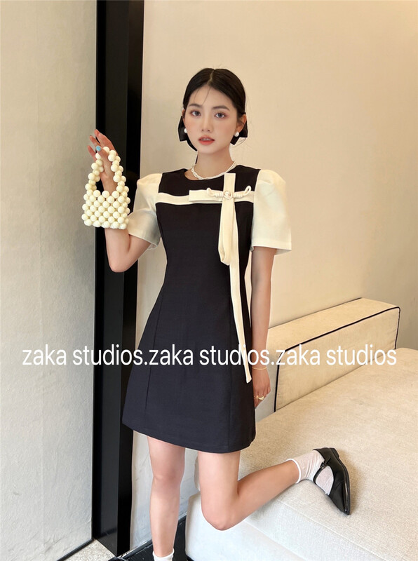 [Zaka] bowknot lady dress l58268# ll