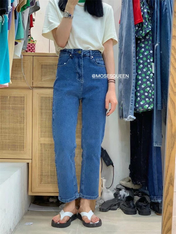 [moss queen] versatile basic comfortable jeans 86003# XYY