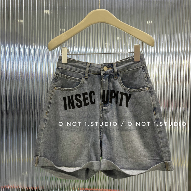 【O NOT 1】字母印花韓系時尚牛仔短褲  W314#  LSW