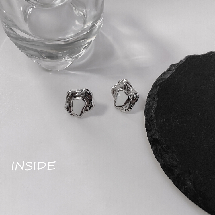 [inside] cool wind, niche Aurora design, flowing and irregular temperament, small earrings ys1-r2001# zxl