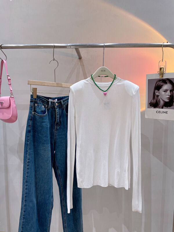 New year in early spring! [sun] crew neck solid color versatile blouse sy6622# lwy