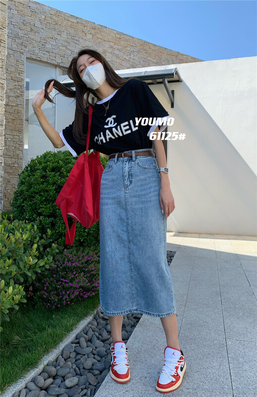 New summer style! [suxinlan] high waist fashion simple skirt (with belt) 61125\lsl