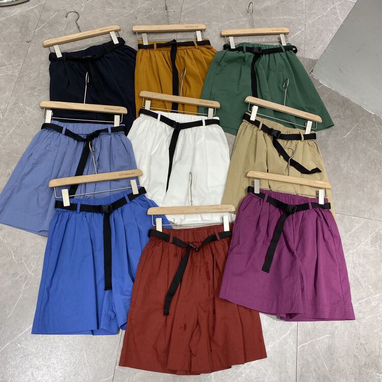 New in early summer! [QY fiber art] Korean style simple and slim casual shorts (with belt) 55732-1# CSX
