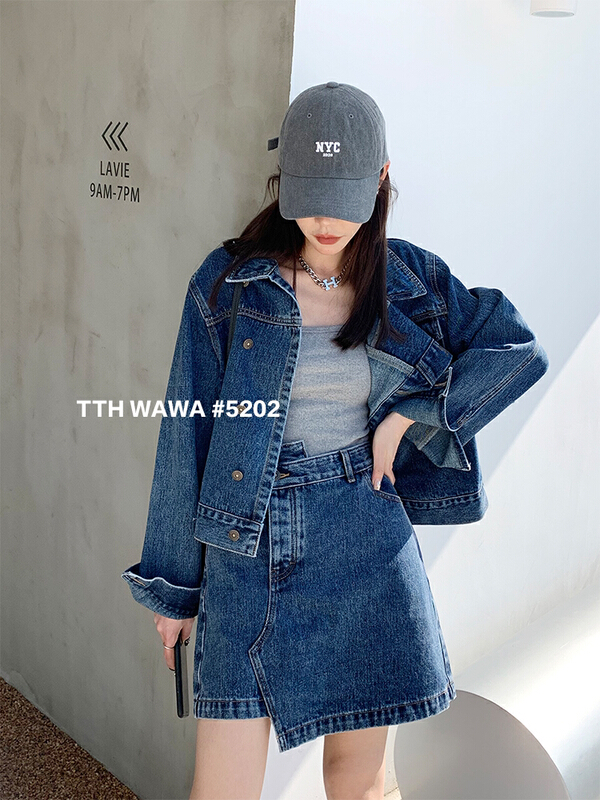 New year in early spring! [Wawa] Korean loose and versatile denim jacket 5202# CJJ