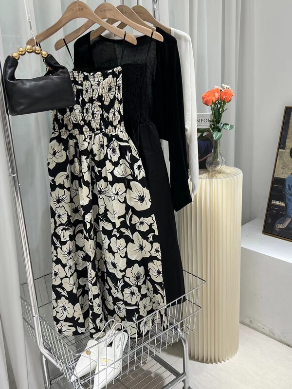 New in early summer! [M queen] elegant floral Raglan dress (excluding coat) 6272# HBx