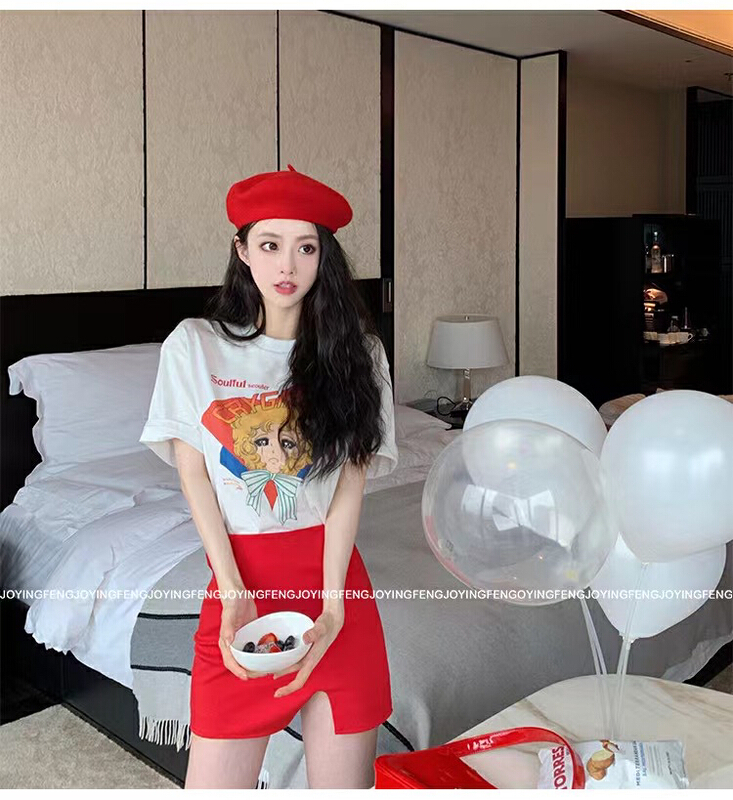 goods in stock! New year in early spring! [rasion] A-line Hip Wrap Skirt high waist skirt 8781# LSL