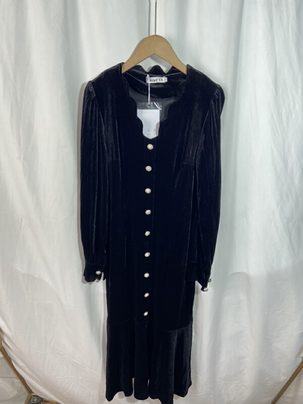 [Yi show shop] V-neck gentle simple dress 1371# Cl