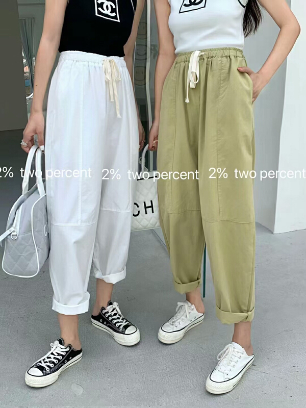 [two percent] Korean fashion simple casual pants 9891# LSL